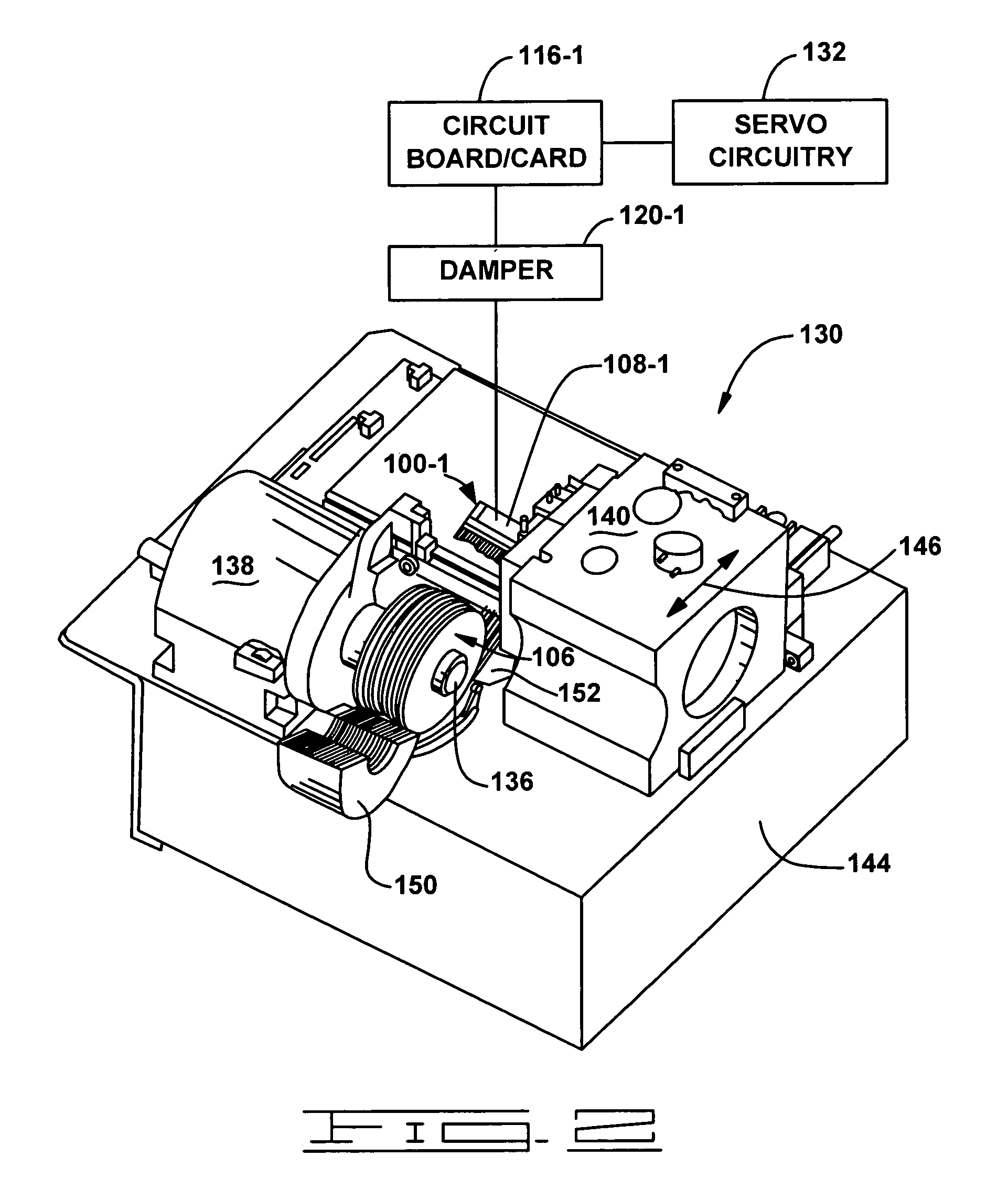 Actuator assembly including a circuit assembly and a damper therefor