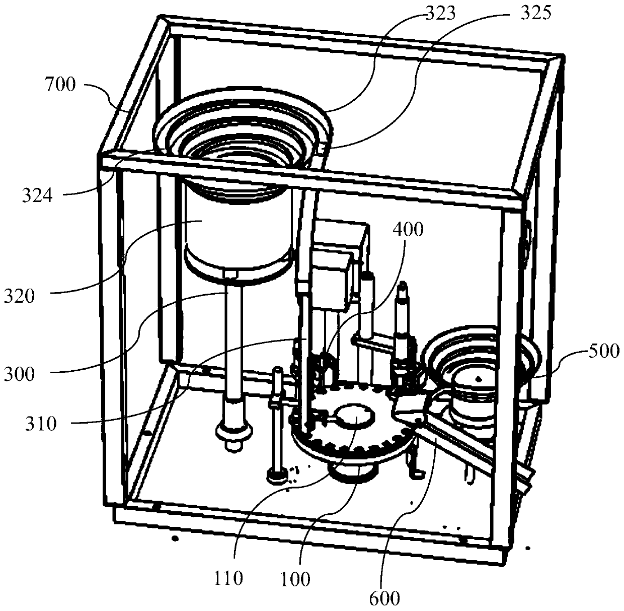 Bottle falling equipment and bottle falling method for plastic ampoule bottle filling sealing machine