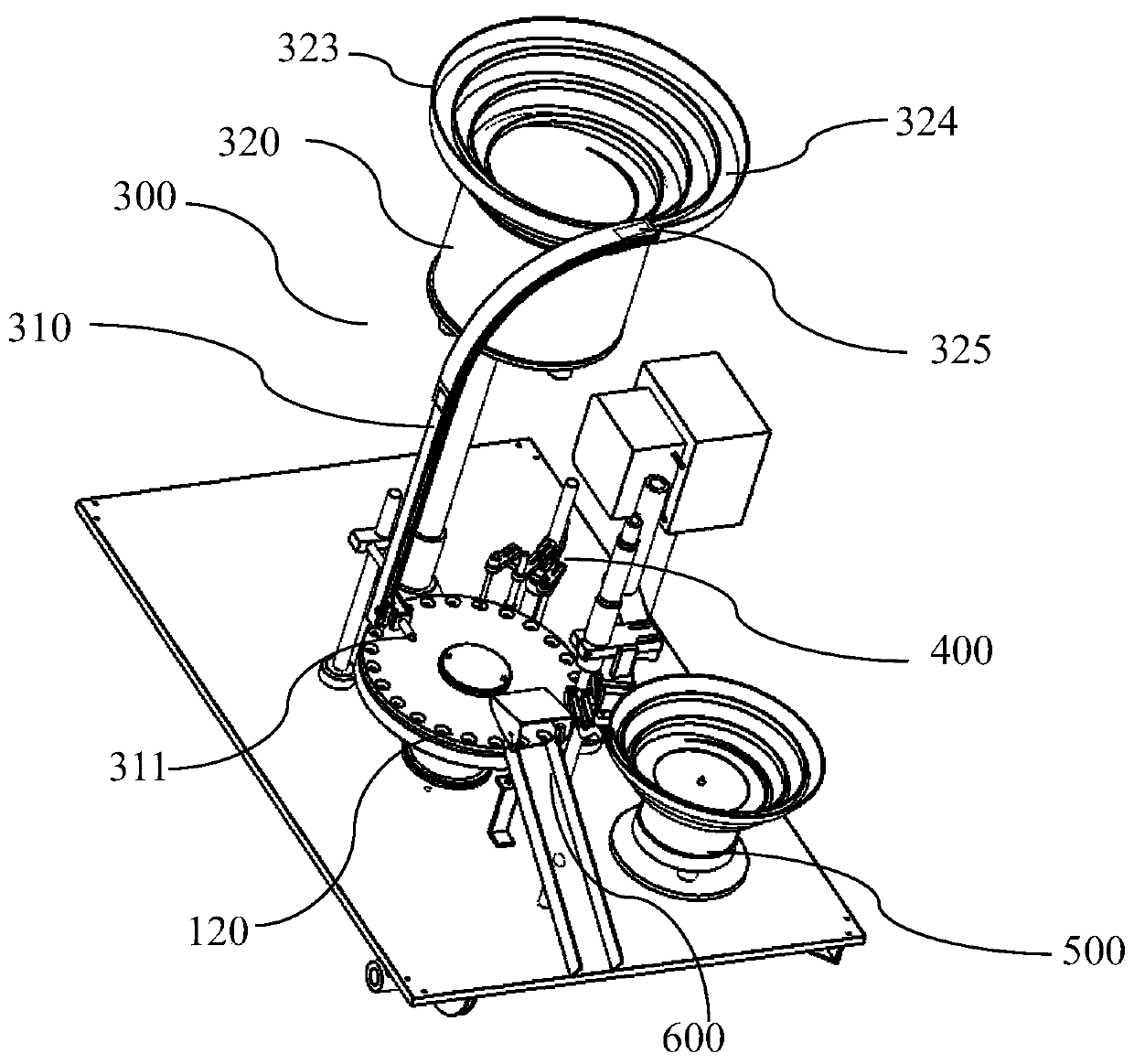 Bottle falling equipment and bottle falling method for plastic ampoule bottle filling sealing machine