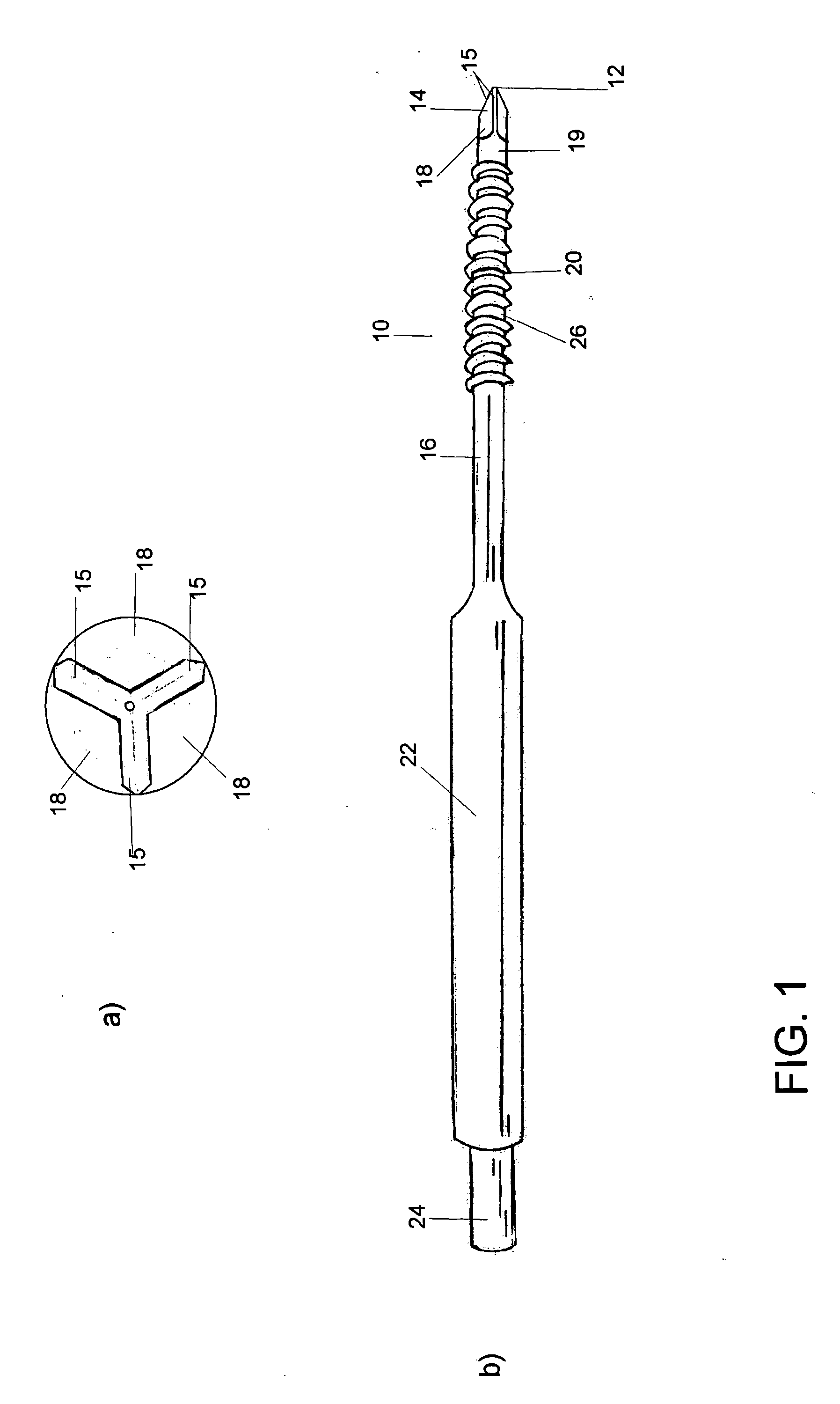 Method and device for drilling and tapping a bore for a bone screw