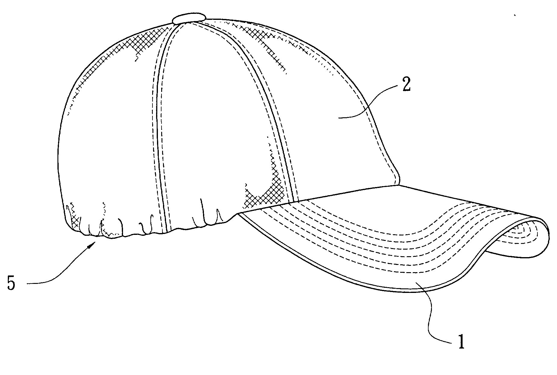 Adjustable cap seamed with silicon tape(s)