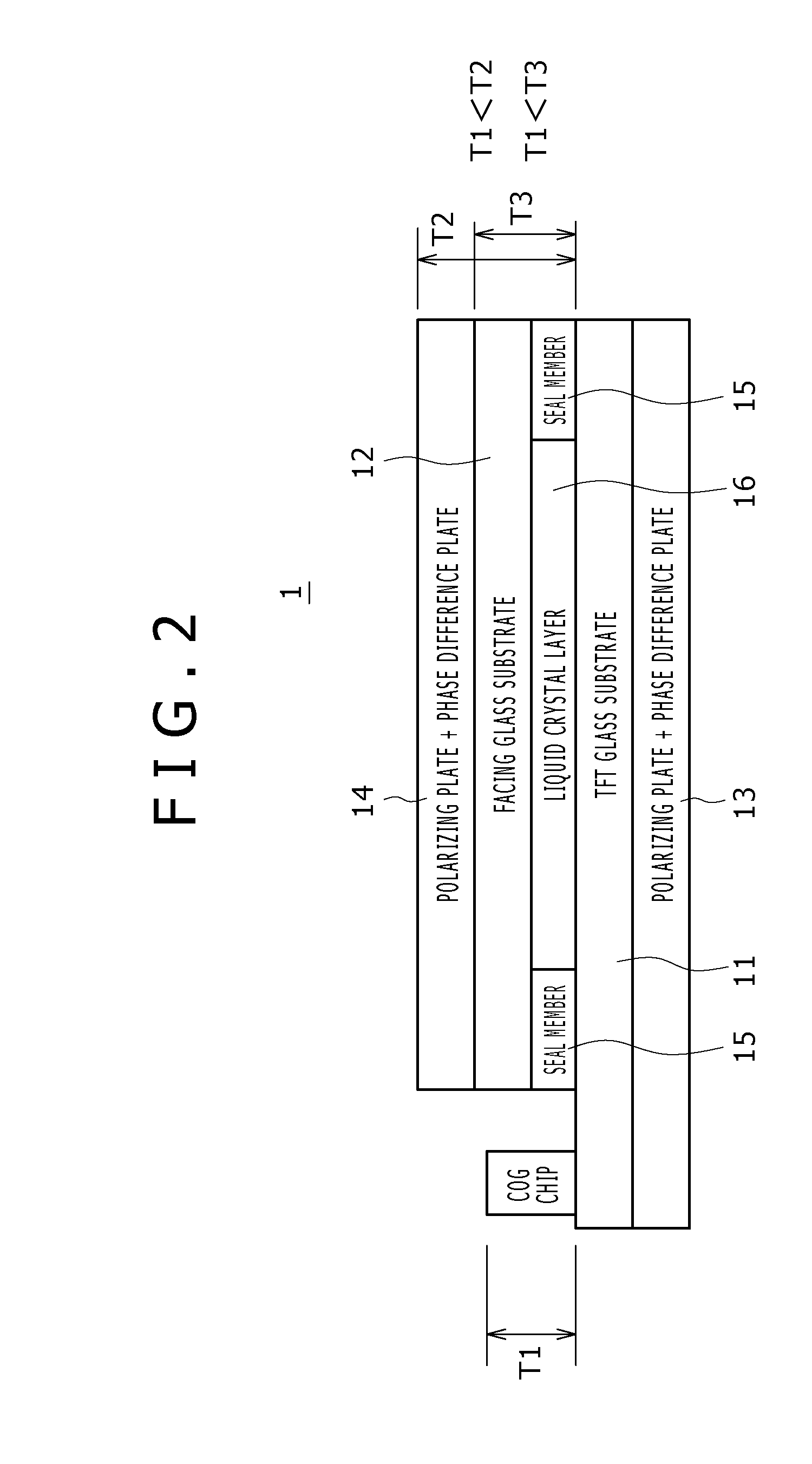 Display device comprising a protective fixing member disposed only about a periphery of a semiconductor chip wherein a top side and a bottom side are co-planar with a respective top side and a bottom side of the semiconductor chip