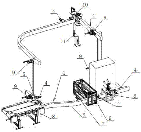 Preceding counting and conveying device for packaging and boxing of oral cigarettes