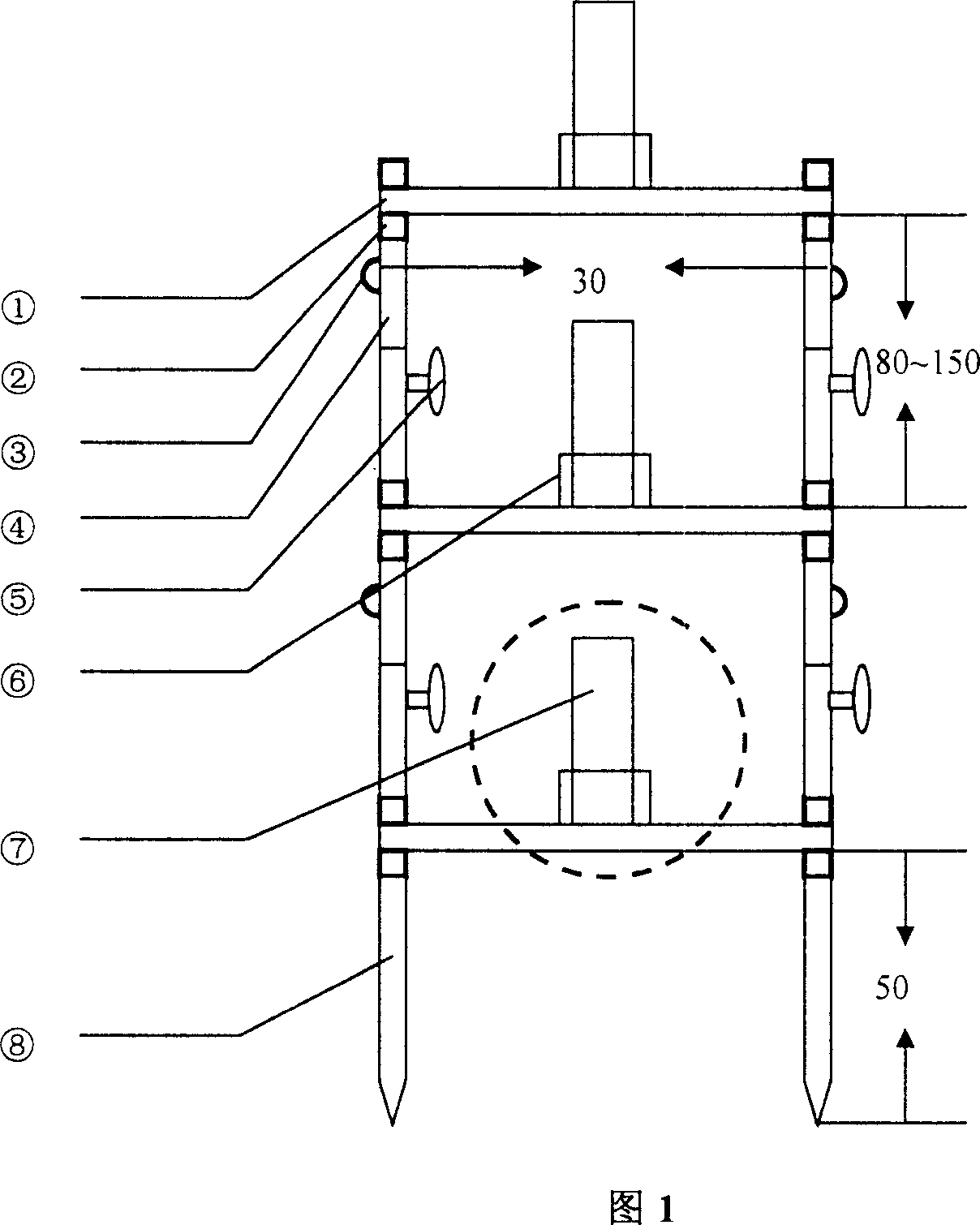Atmosphere vapour gradient sampling device and its application method