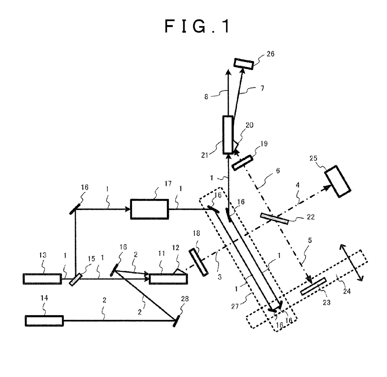 Terahertz wave phase difference measurement device