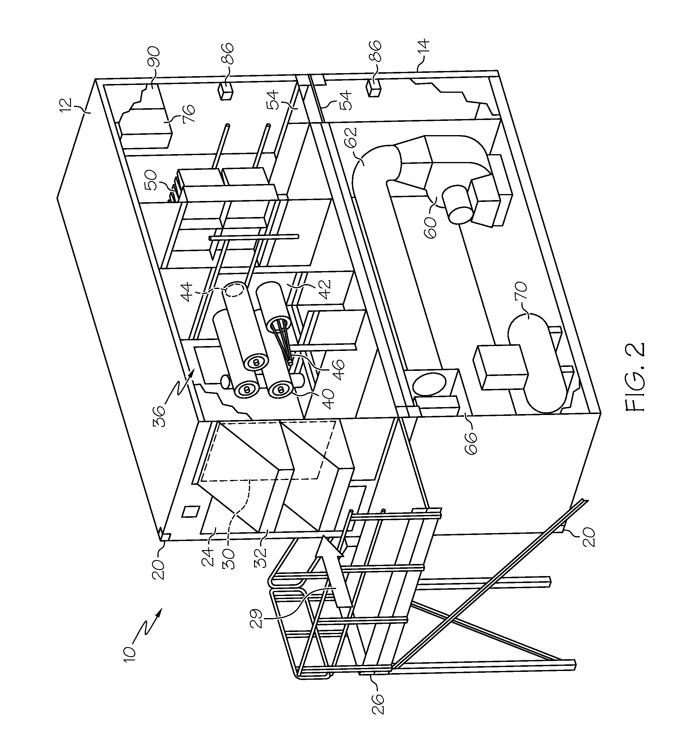 Containerized mobile gas turbine filter test facility