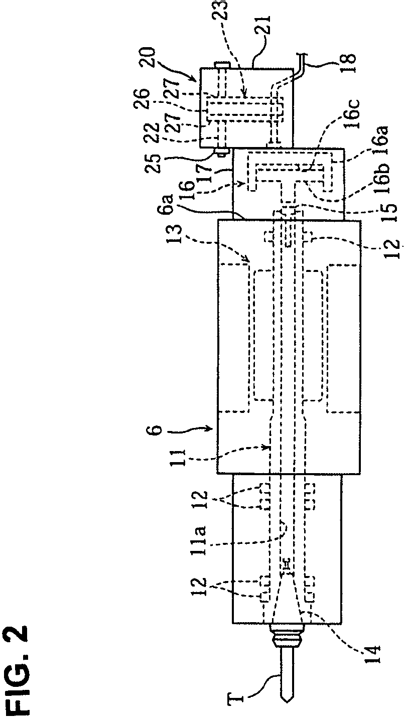 Chattering vibration inhibiting mechanism of machine tool