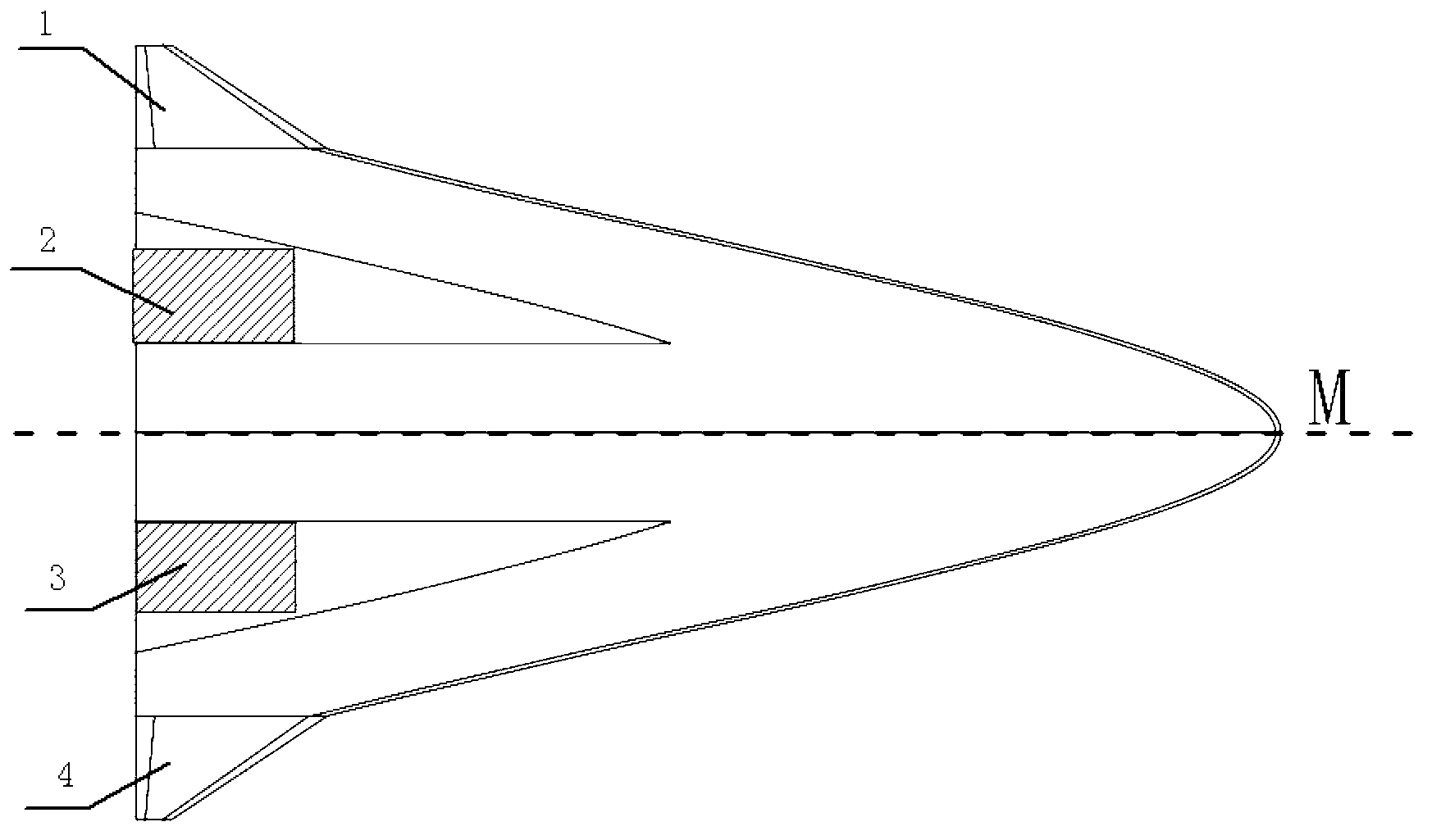 Wave rider aircraft with redundant pneumatic distribution and control method thereof