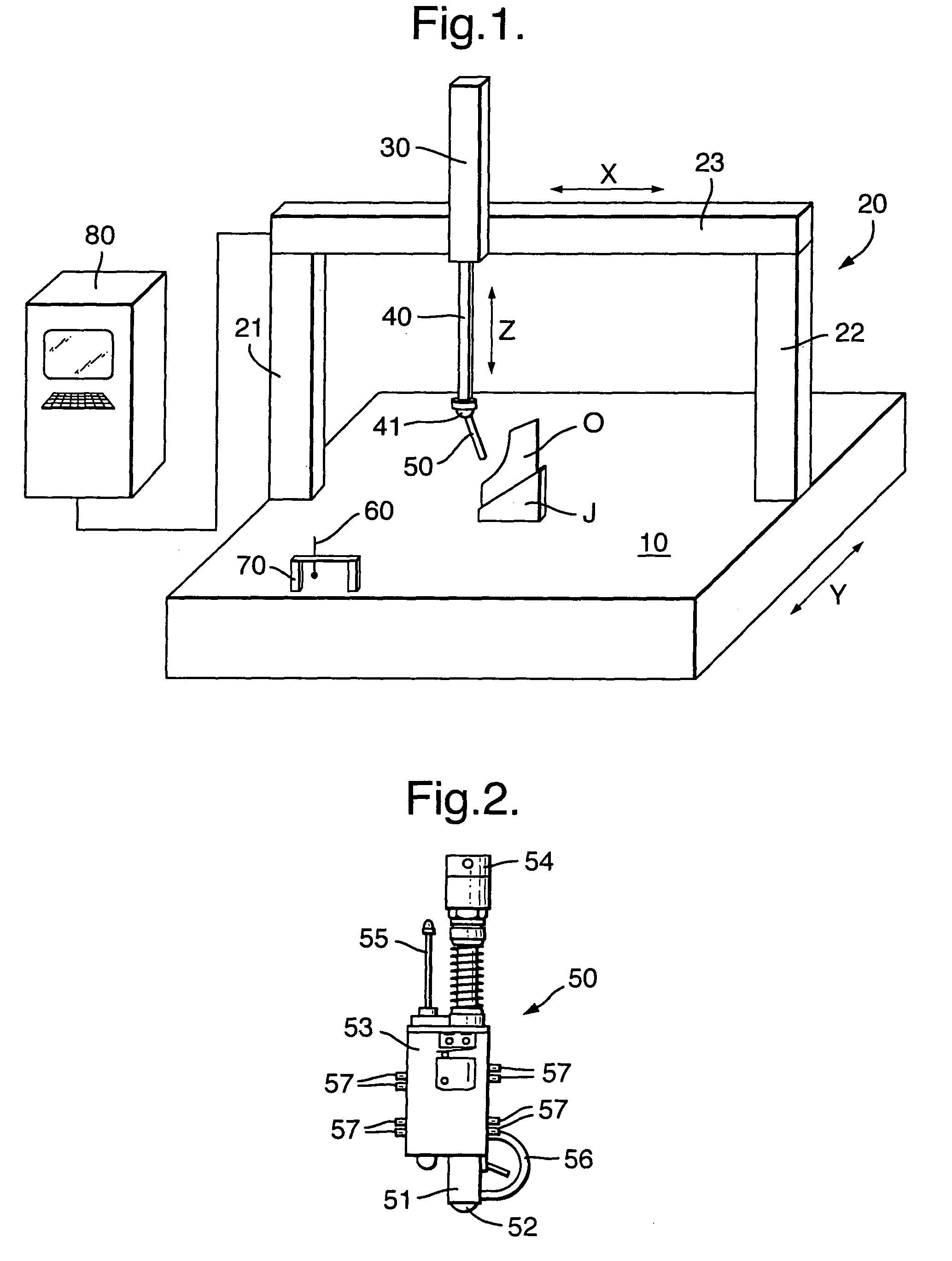 Apparatus for measuring wall thicknesses of objects