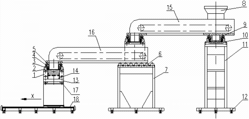 Connection rod type fixed-point feeding system