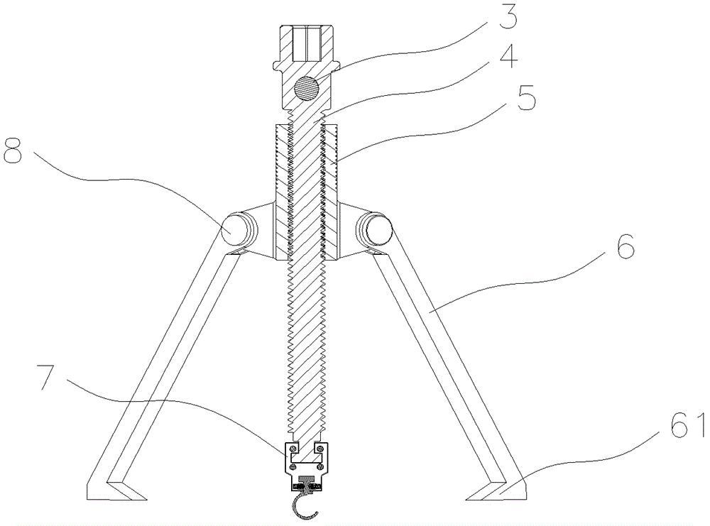 Push-pull device for assembly and disassembly of lamps