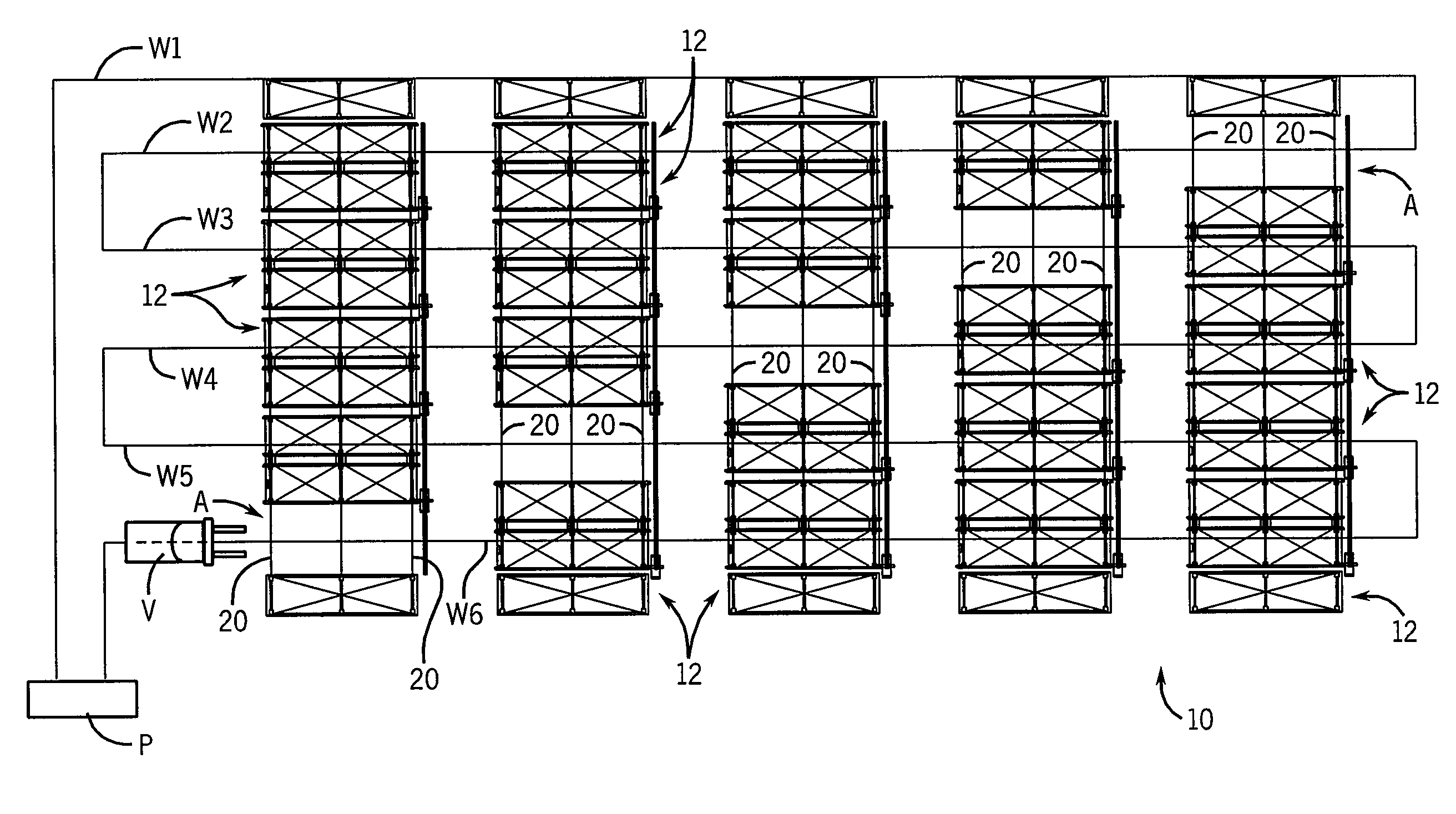 Mobile high bay storage system having vehicle guidance system