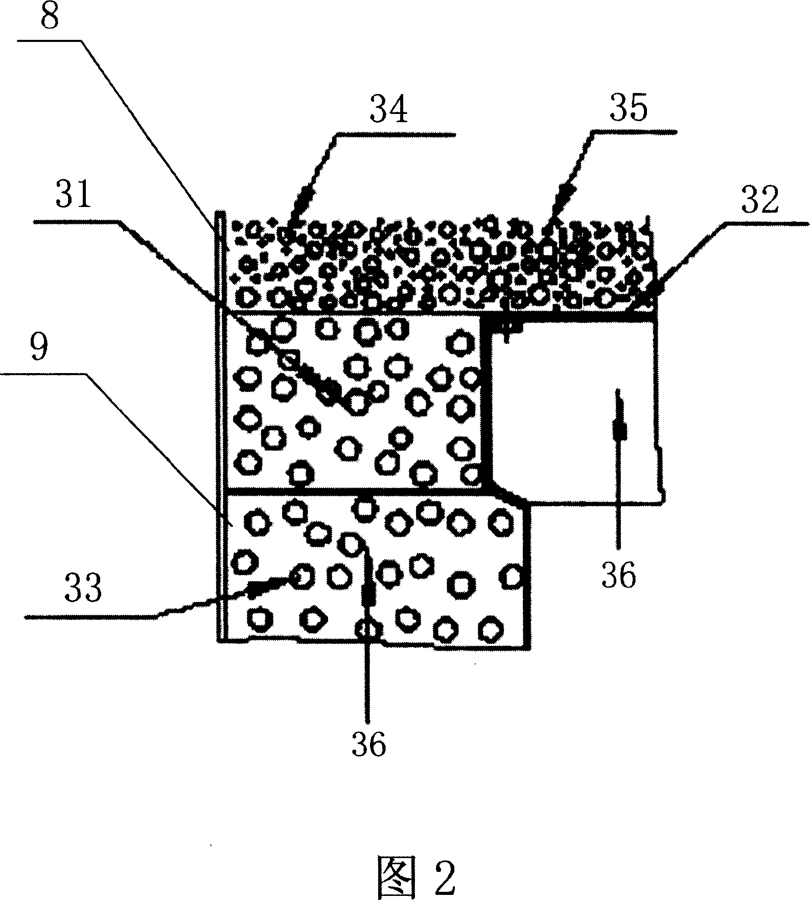 Continuous granulator and granulating method by gravity method