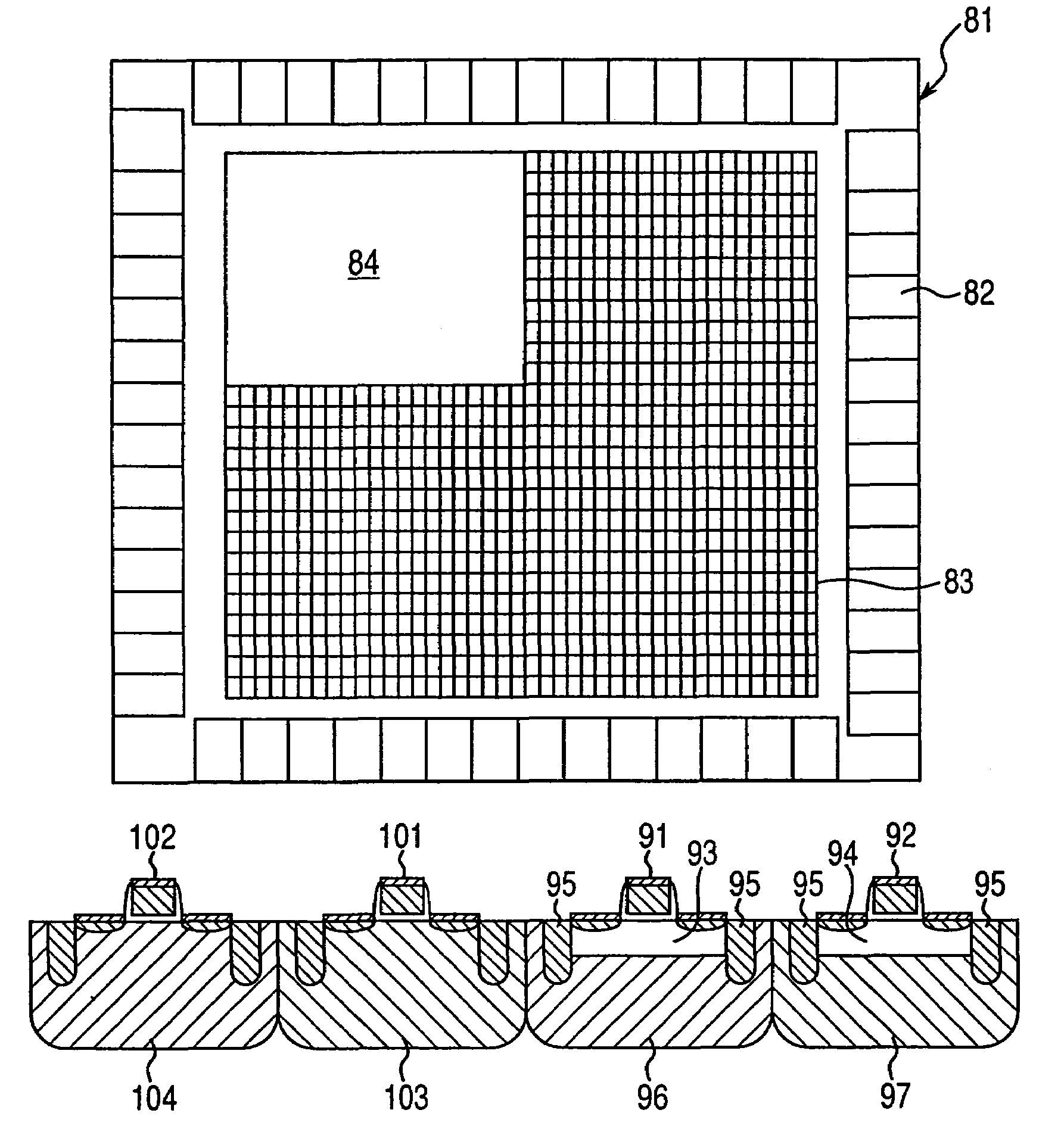 Static random access memory and semiconductor device using MOS transistors having channel region electrically connected with gate