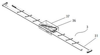 Isolating switch flat-clamping type conductive knife switch and switching-on and switching-off method thereof