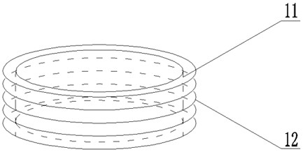 Small circulating filtering device structure for interior of liquid