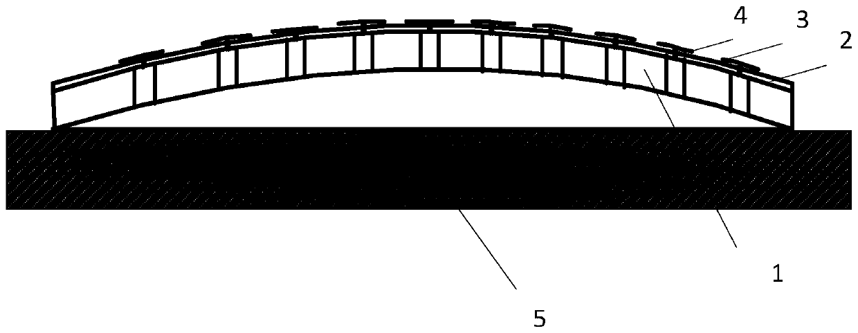 Preparation method of curved conformal microstrip antenna array surface
