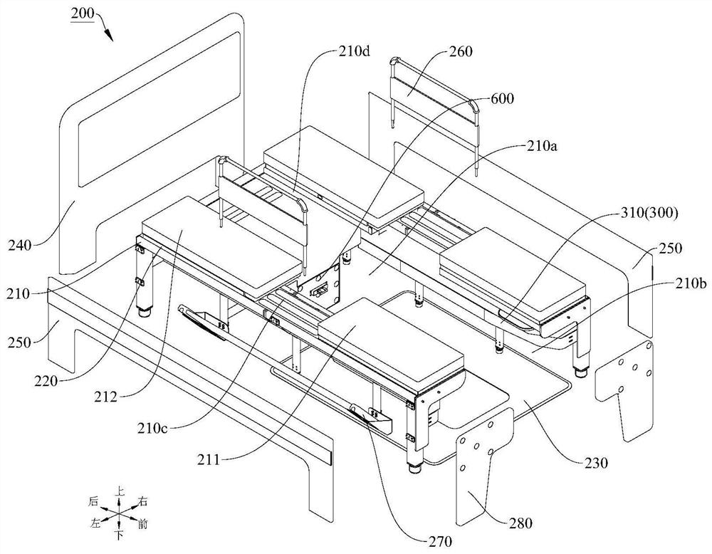 Combination method and separation method of wheelchair bed