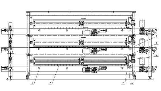 Parallel flow-combining machine