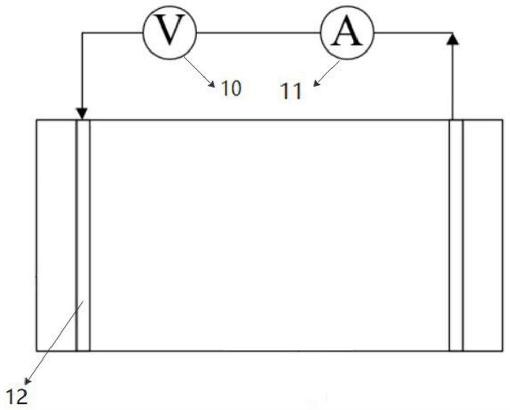 Partition-plate-free reverse electrodialysis salinity gradient energy power generation device