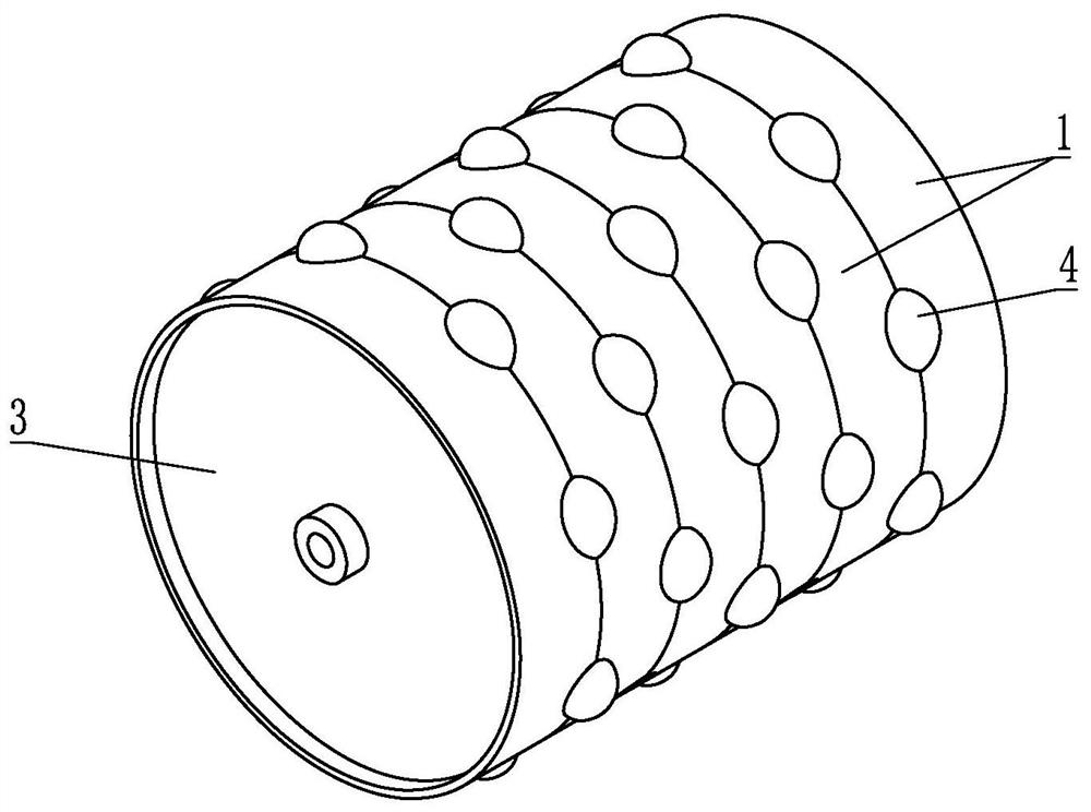 Non-smooth pressure roller for rice and wheat anniversary area