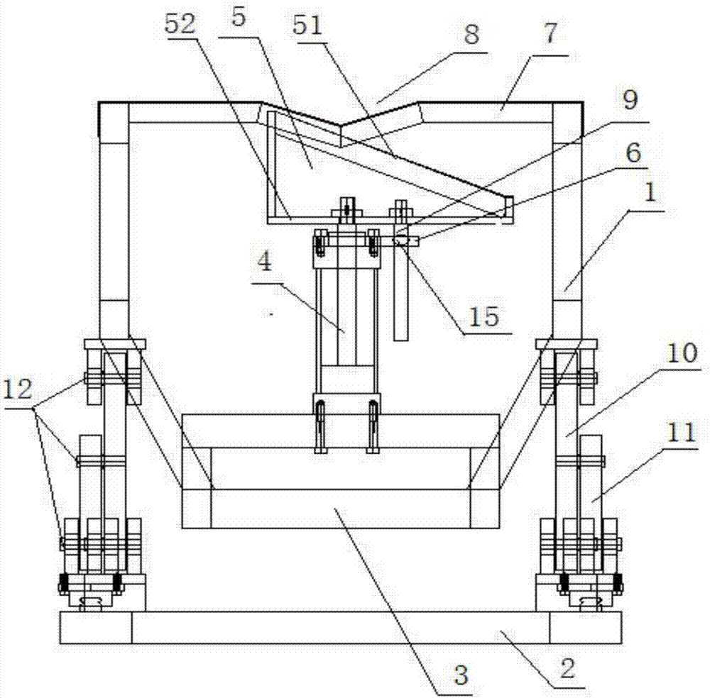 A turn-over device applied to a pipe turn-over frame