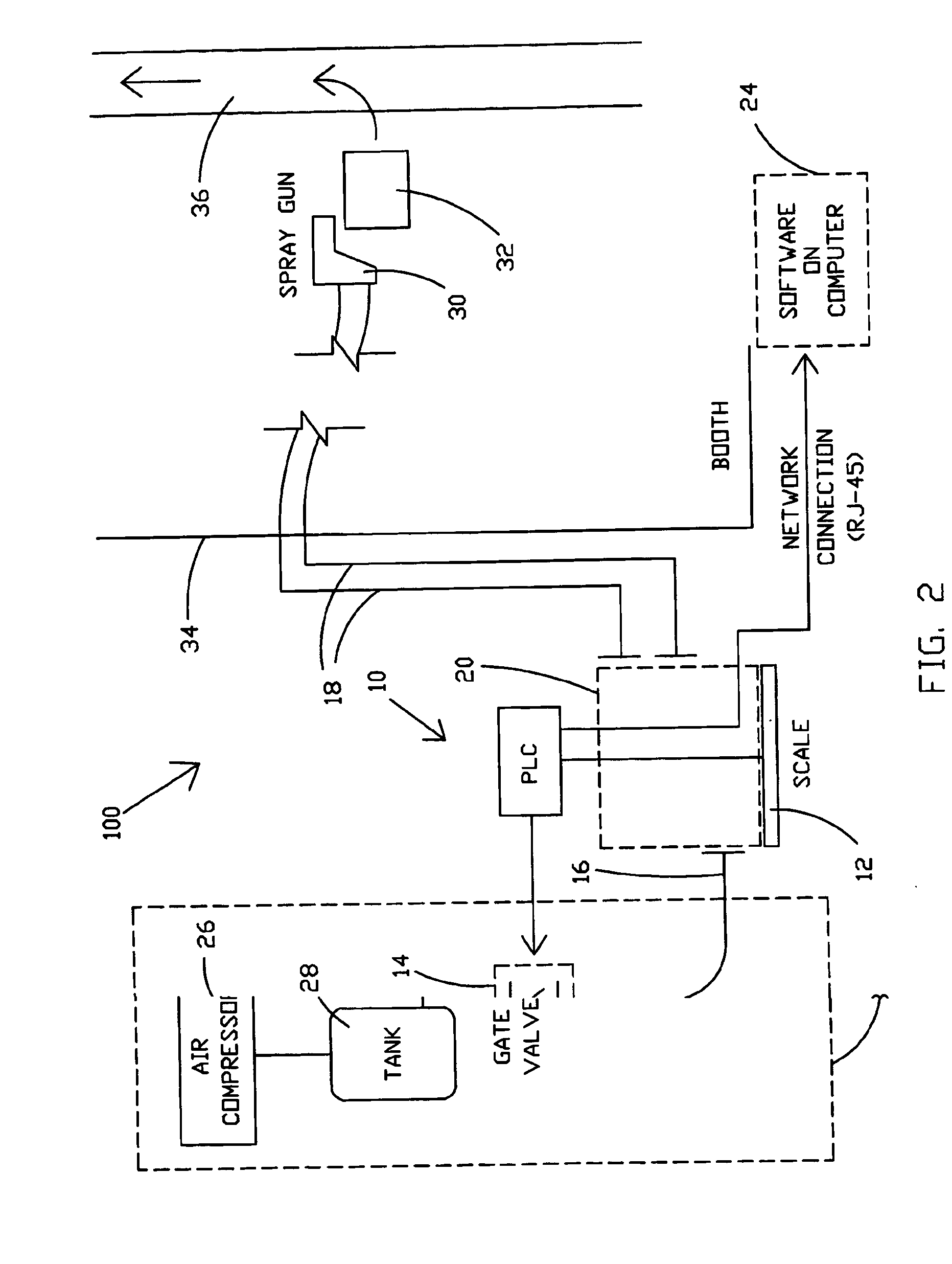Coating operation pollutant emission measurement and recording system and method