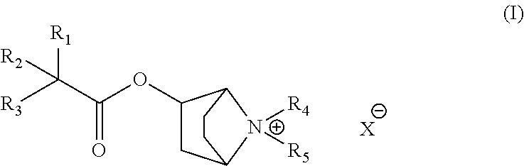 7-azoniabicyclo[2.2.1]heptane derivatives, methods of production, and pharmaceutical uses thereof