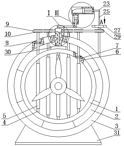 A fan vibration and noise reduction device