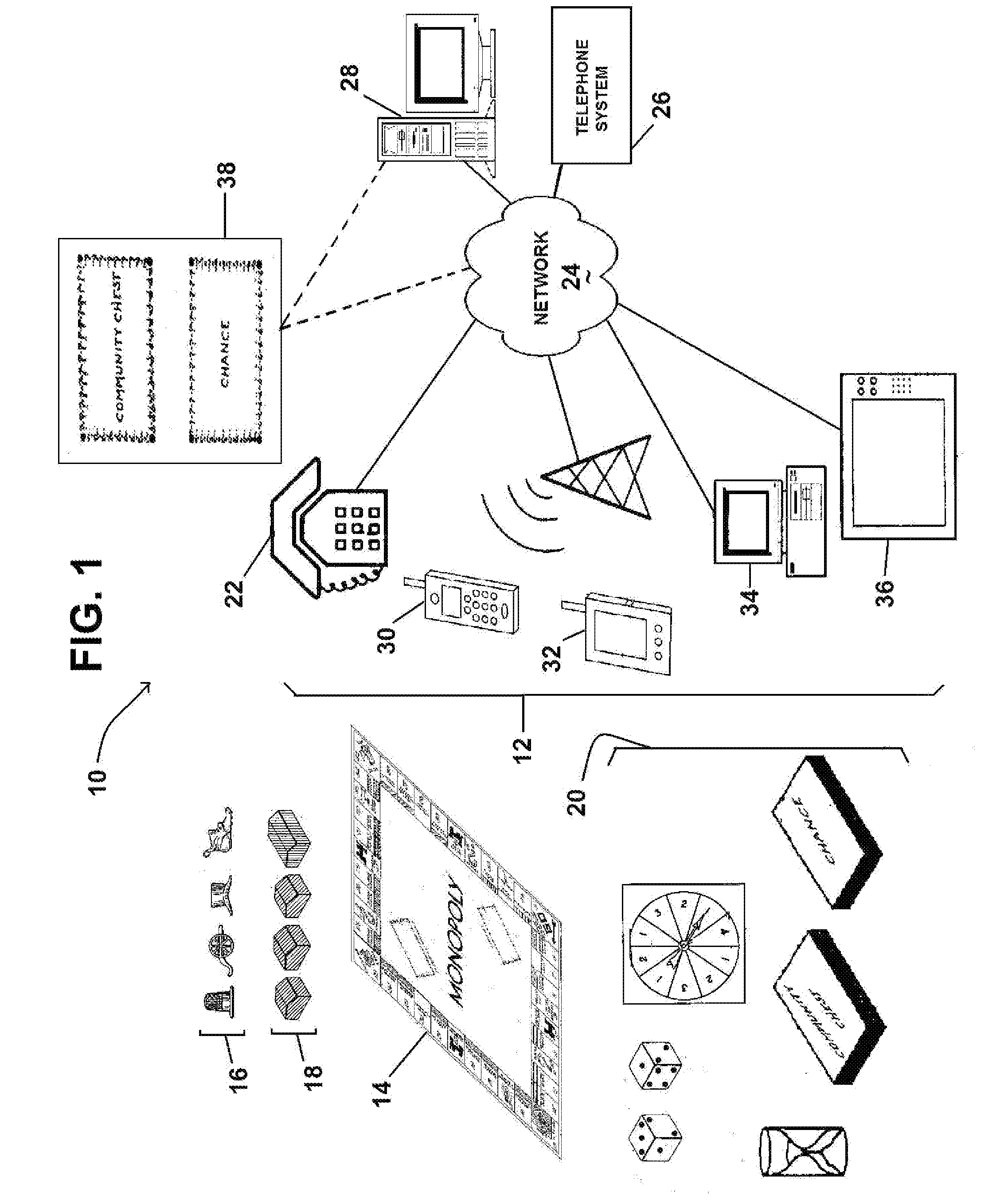Network driven board game instruction generator and methods for interaction with participant
