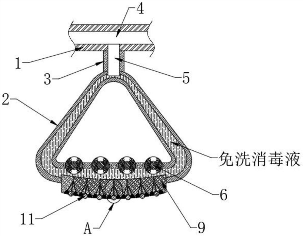 A kind of self-disinfecting handle for rail transit carriage and using method thereof