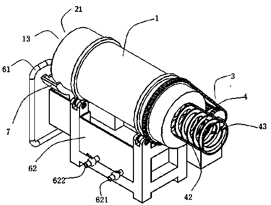 Spiral conveying and degreasing process