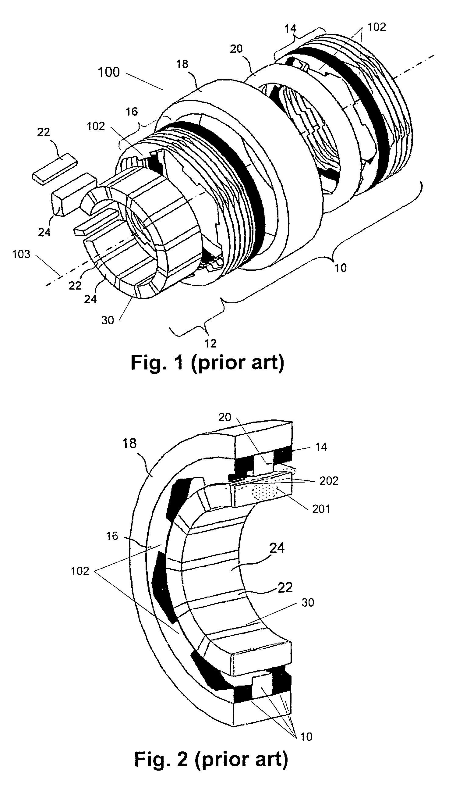 Integrated rotor pole pieces