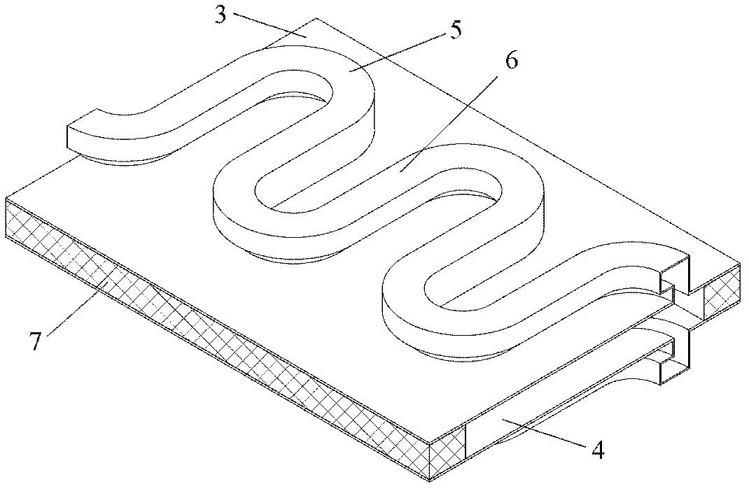 Curved ridge-loading rectangular slot waveguide slow wave line