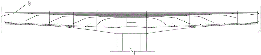 Prestressed concrete continuous rigid frame bridge with complete cantilever-construction and construction method thereof