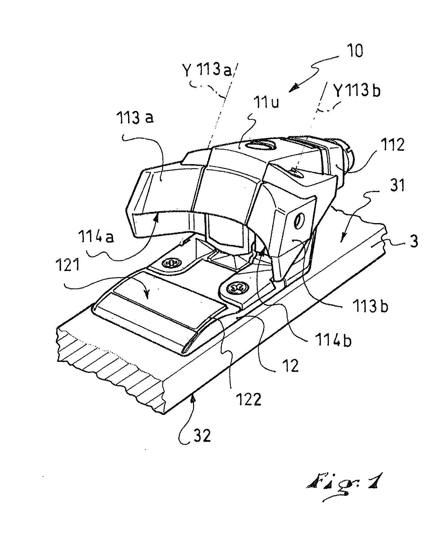 Binding for a boot on a gliding board