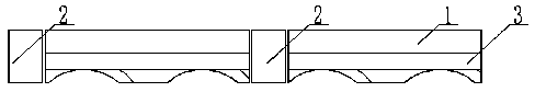 High-wear-resistant combined type coiling machine side guide plate