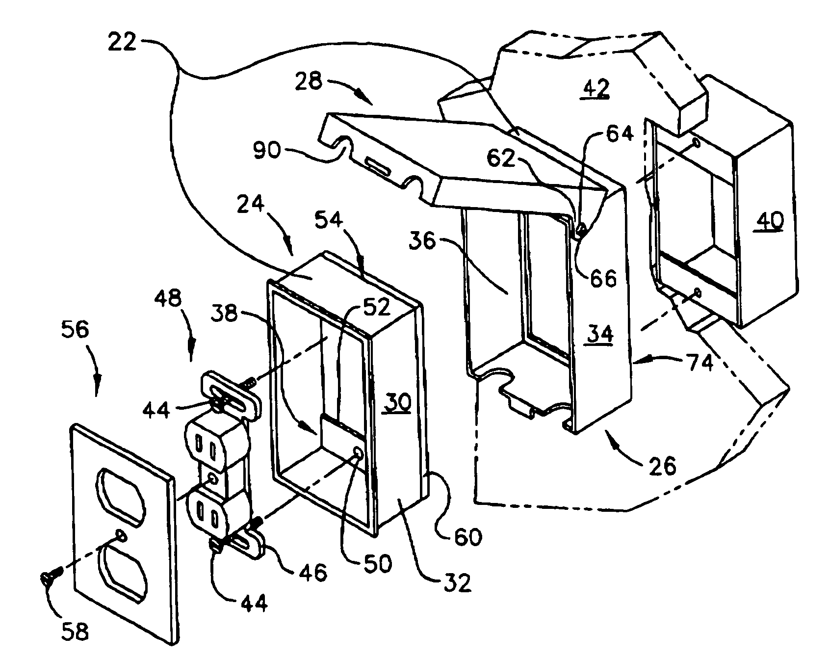 Telescoping box adapter