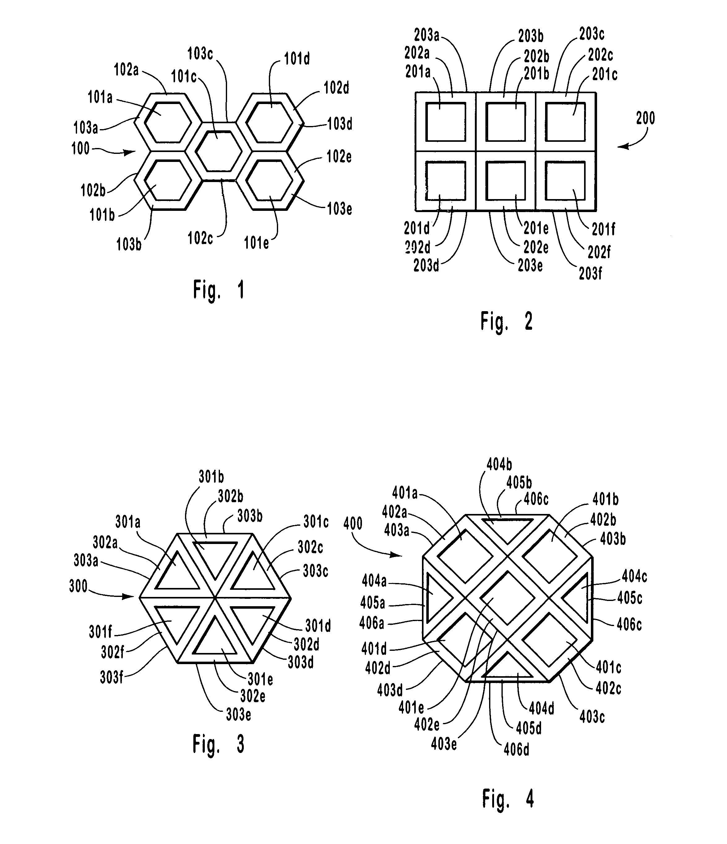 PDC interface incorporating a closed network of features