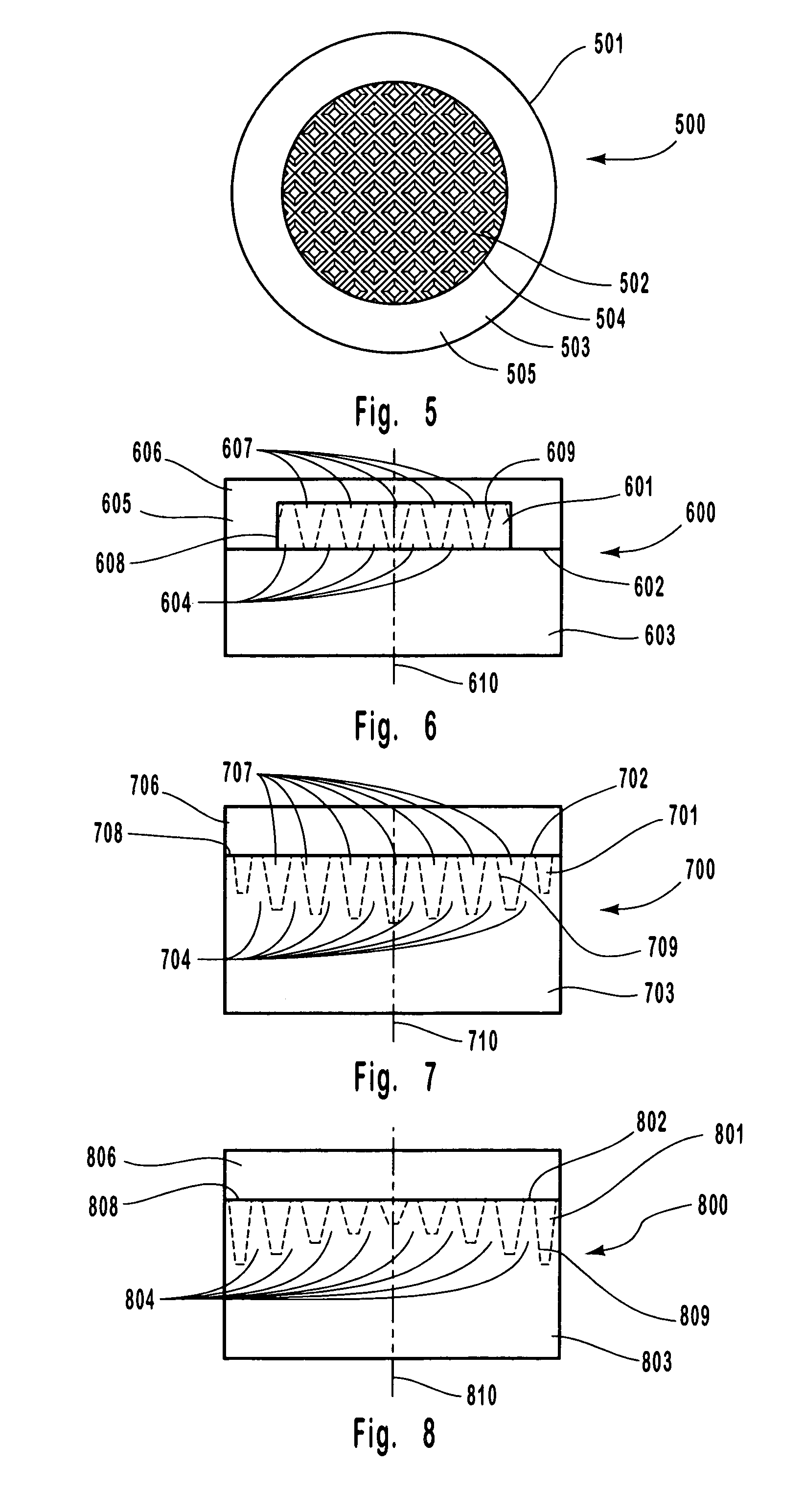 PDC interface incorporating a closed network of features