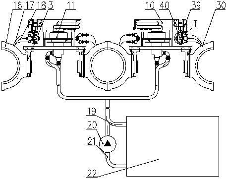 Plastic pipe mould cooling device capable of carrying out continuous circulating operation