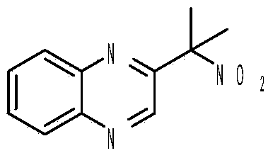 Nitration method of quinoxaline substituted alkane