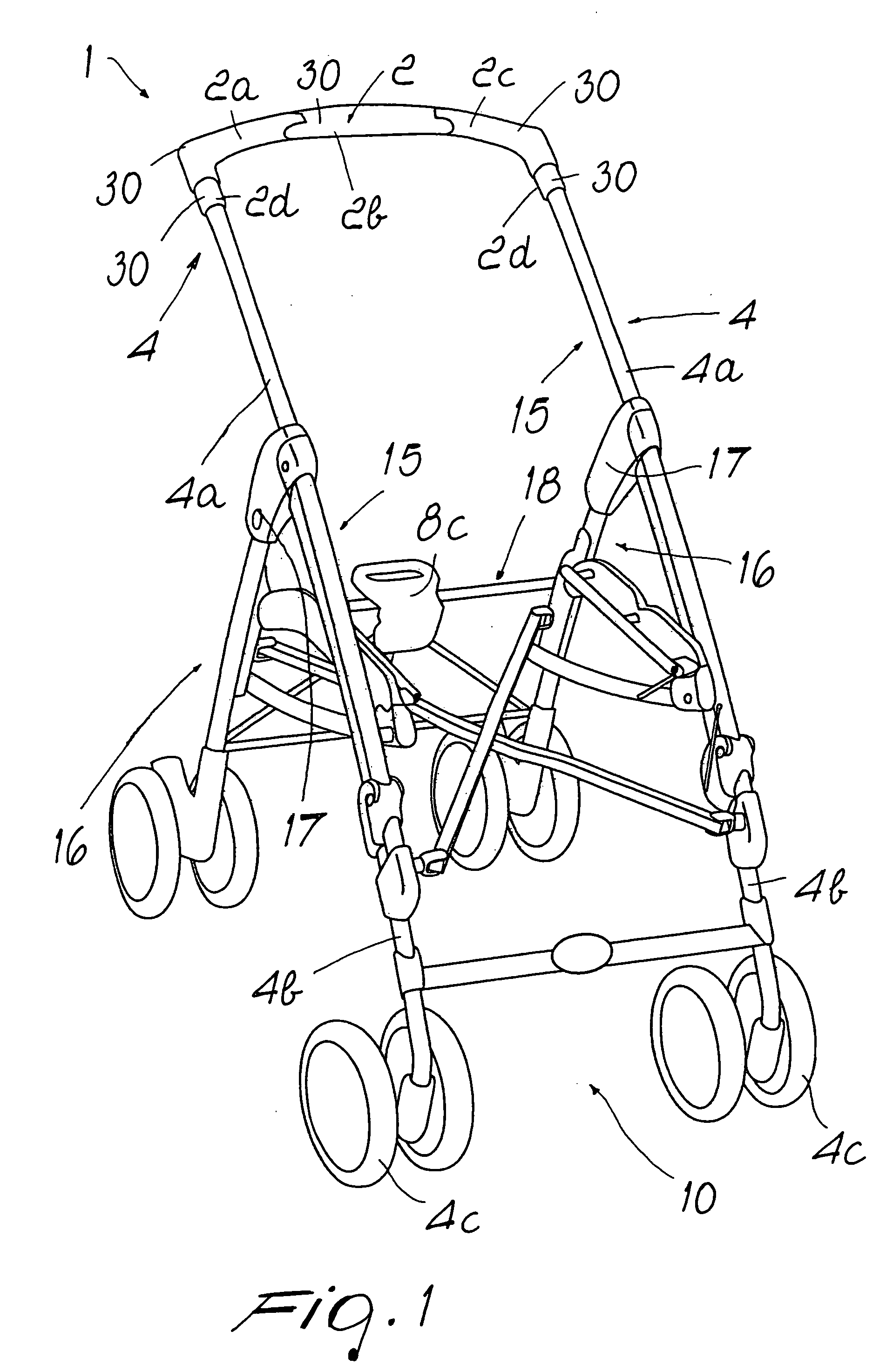 Grip Device, Particulary for Pushchairs, Prams ans the Like