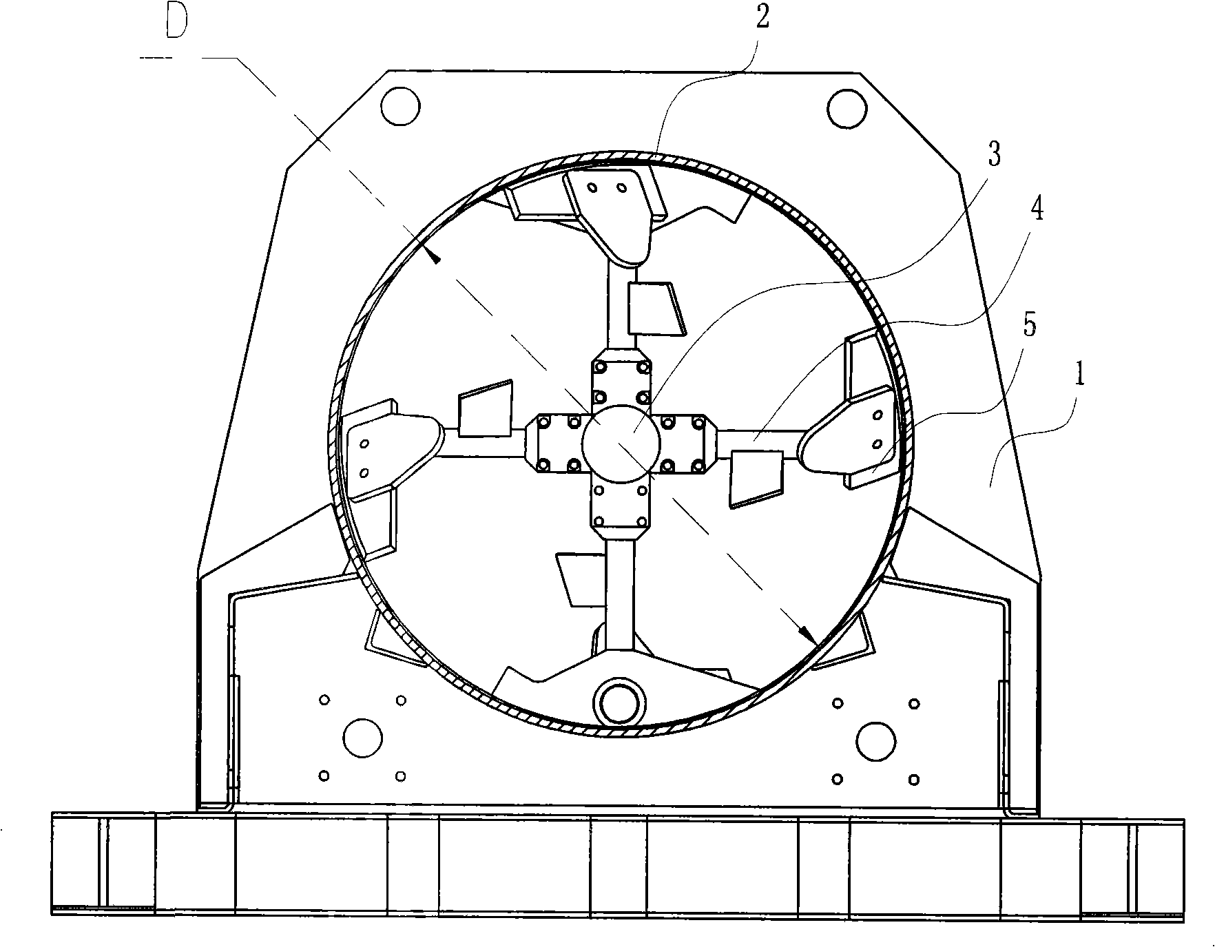 Horizontal type mixer with barrel configuration determined according to Froude number