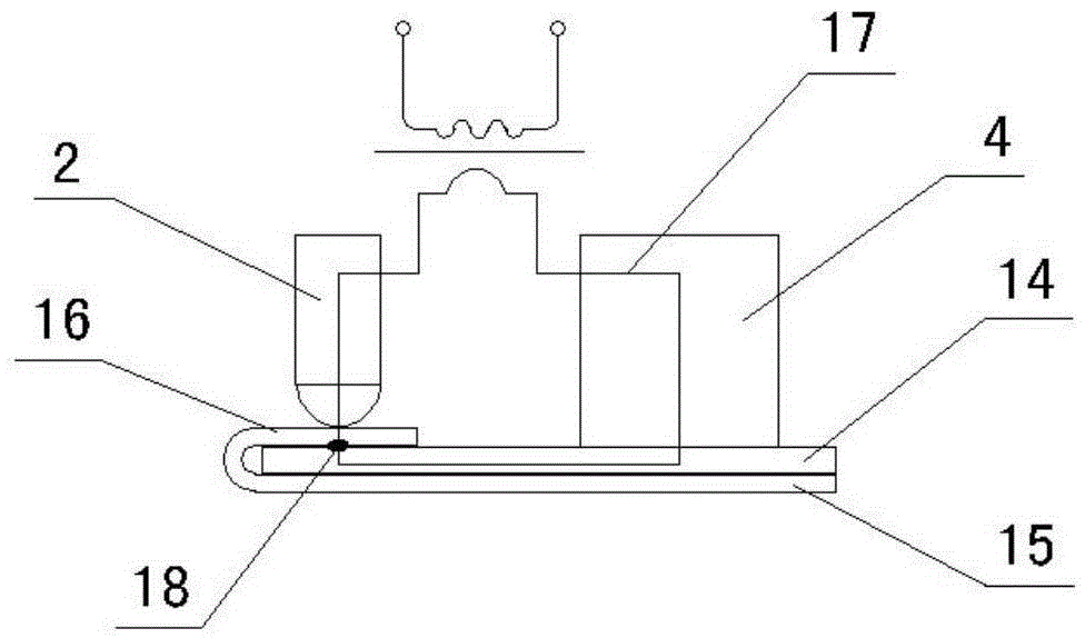 A single-side contact spot welding torch and its application