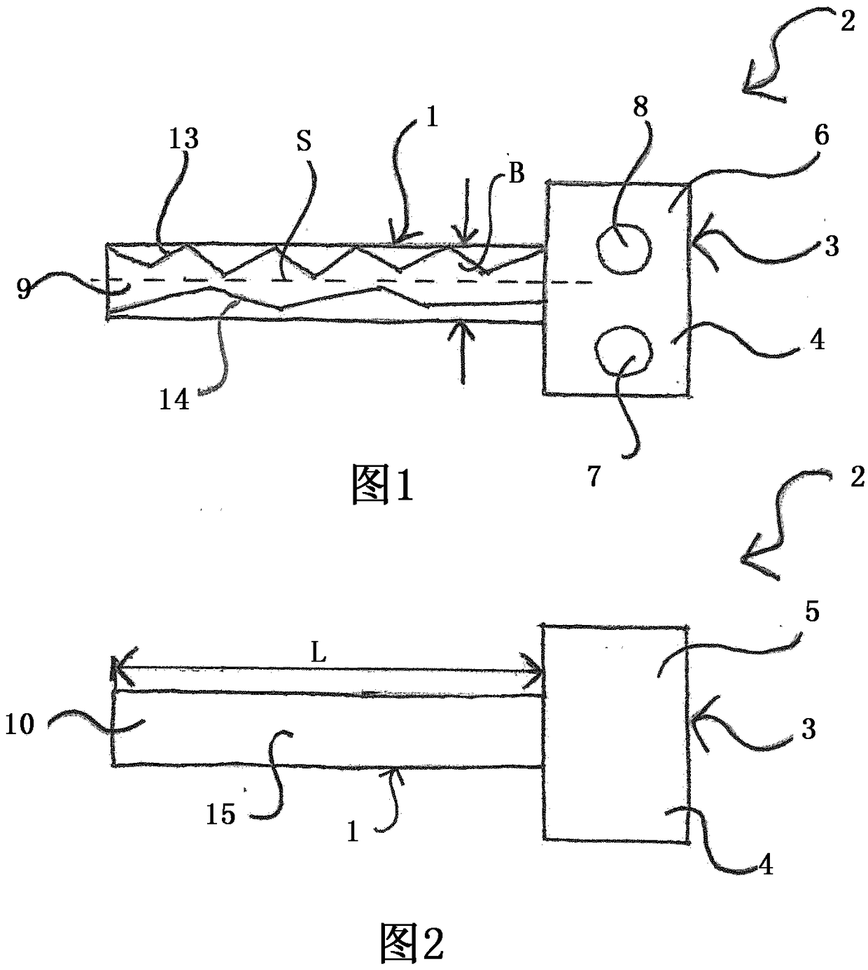 Key stem for a motor vehicle key