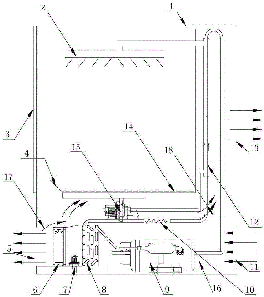Heat pump type dishwasher and control method of same