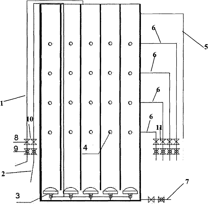Device for culturing aerobic granular sludge and dedicated reactor thereof