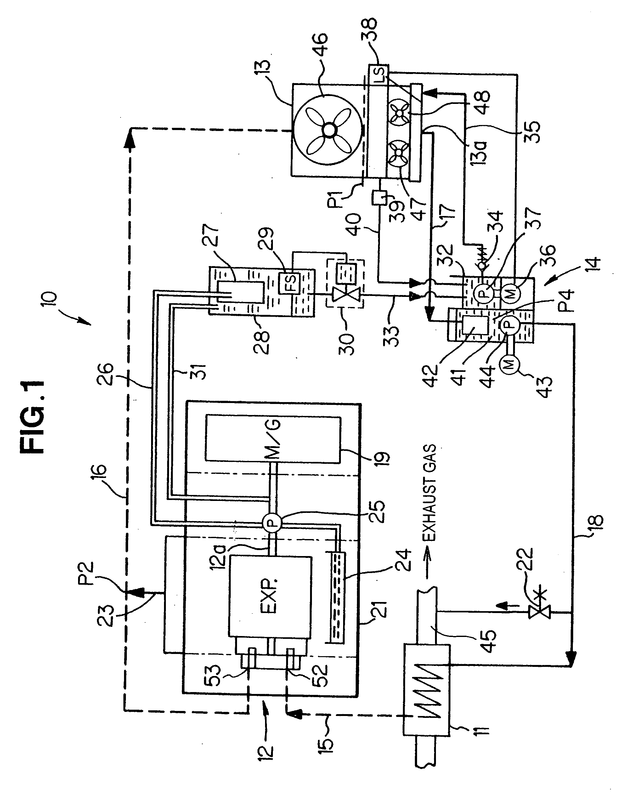 Device for controlling liquid level position within condenser in rankine cycle apparatus