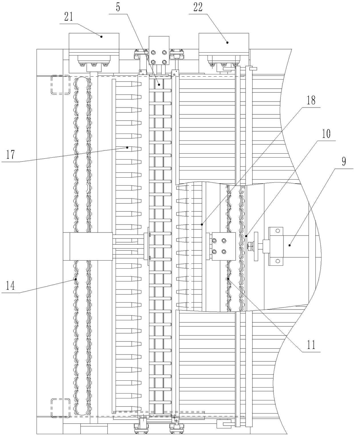 Bottle collecting and conveying device of penicillin bottle straightening machine